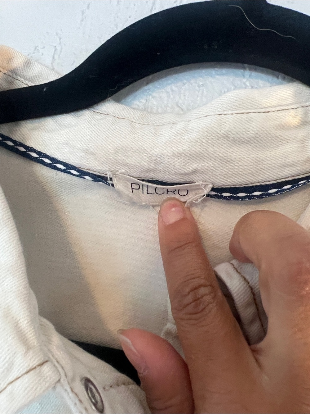 Pilcro Cream Collared button up Shirt - Picture 4 of 7